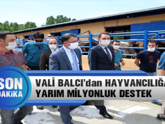 Vali Balcı’dan Hayvancılığa Yarım Milyonluk Destek