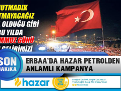 Erbaa’da 15 Temmuz’da Hazar Petrol’den Anlamlı Kampanya