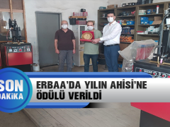 Erbaa’da Yılın Ahisine Ödülü Verildi