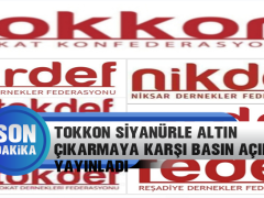 Tokkon Siyanürle Altın Çıkarmaya Karşı Basın Açıklaması Yayınladı