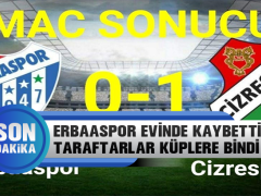 Erbaaspor Evinde Kaybetti Taraftarlar Küplere Bindi