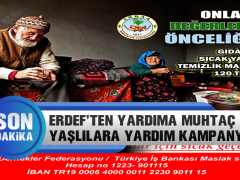 Erdef’ten Yardıma Muhtaç Vatandaşlara Yardım Kampanyası