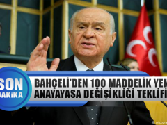 Bahçeli’den 100 Maddelik Yeni Anayasa Değişikliği Teklifi