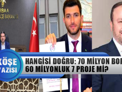 Fatih Kaplan Yazdı: Hangisi Doğru 70 Milyon Borç mu 60 Milyonluk 7 Proje mi?