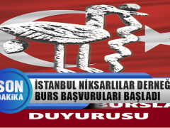 İstanbul Niksarlılar Derneği Burs Başvuruları Başladı