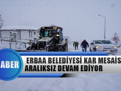 Erbaa Belediyesi Kar Mesaisine Devam Ediyor