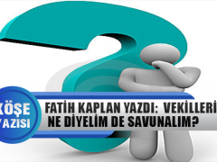 Fatih Kaplan Yazdı: Vekilleri Ne Diyelim de Savunalım?