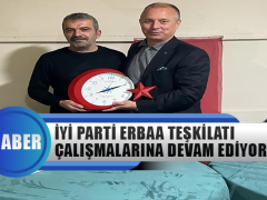 İyi Parti Erbaa Teşkilatı Çalışmalarına Devam Ediyor
