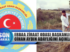 Erbaa Ziraat Odası Başkanlığı’na Genç Çiftçi Cihan Aydın Adaylığını Açıkladı