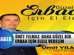 Ümit Yılmaz: Daha Güzel Bir Erbaa İçin Elele Verelim