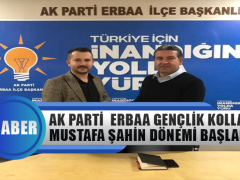 Ak Parti Erbaa Teşkilatı Gençlik Kollarında Mustafa Şahin Dönemi Başladı