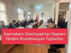 Erbaa Kaymakamı Demirayak’tan Deprem Yardımı Koordinasyon Toplantısı