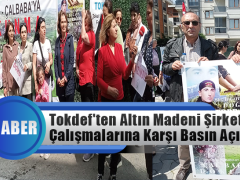 Tokdef’ten Altın Madeni Şirketinin Çalışmalarına Karşı Basın Açıklaması Yapıldı