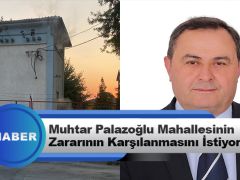 Muhtar Palazoğlu Mahallesinin  Zararının Karşılanmasını İstiyor